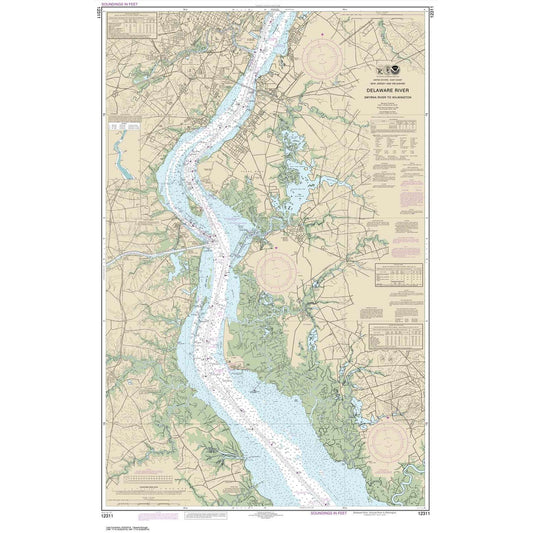 Paradise Clay NO_12311 HISTORICAL NOAA Chart Delaware River Smyrna River to Wilmington