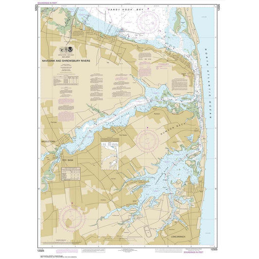 Paradise Clay NO_12325 HISTORICAL NOAA Chart Navesink And Shrewsbury Rivers
