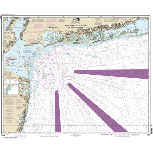 Paradise Clay NO_12326 HISTORICAL NOAA Approaches to New York Fire lsland Light to Sea Girt