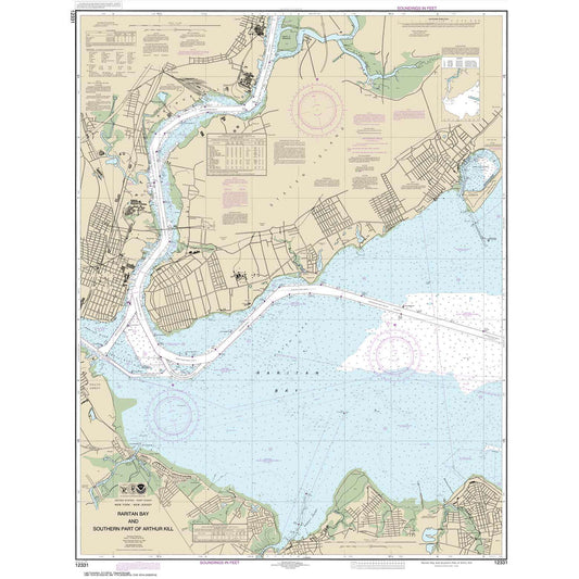 Paradise Clay NO_12331 HISTORICAL NOAA Chart Raritan Bay and Southern Part of Arthur Kill