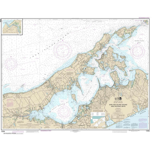 Paradise Clay NO_12358 HISTORICAL NOAA New York Long Island: Shelter Island Sound and Peconic Bays;Mattituck Inlet