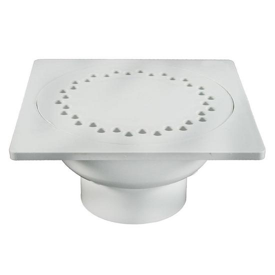 Jones Stephens D42010 9" x 9" PVC Bell Trap with 4" Hub Fit Outlet