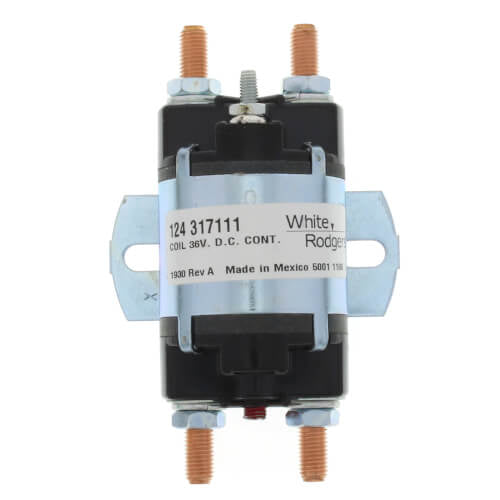 White Rodgers 124-317111 Solenoid, SPDT (36 VDC Isolated Coil), Continuous Duty, Contact Rating 100 Amps, Inrush 400 Amps