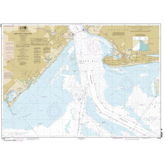 Paradise Clay NO_12402 HISTORICAL NOAA Chart New York Lower Bay Northern part