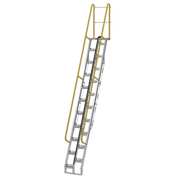 Vestil ATS-13-68-HDG 198 Overall H, Steel, 21 Steps, Galvanized Finish