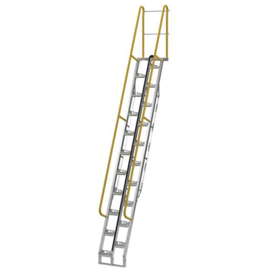 Vestil ATS-13-68-HDG 198 Overall H, Steel, 21 Steps, Galvanized Finish