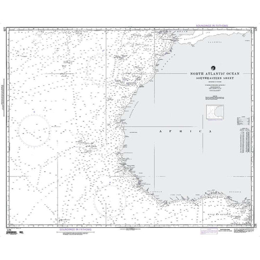 Paradise Clay NGA_125 NGA Chart North Atlantic Ocean Southeastern Sheet