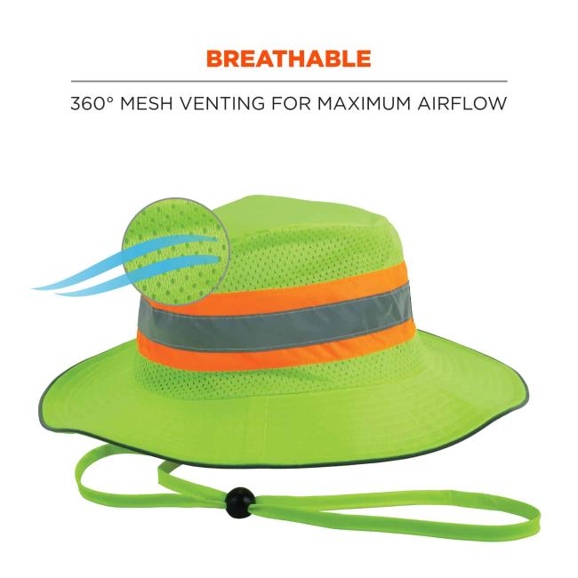 Ergodyne 12600 Chill-Its 8935CT Hi-Vis Ranger Sun Hat - PVA Cooling