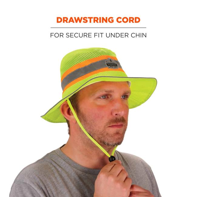 Ergodyne 12600 Chill-Its 8935CT Hi-Vis Ranger Sun Hat - PVA Cooling