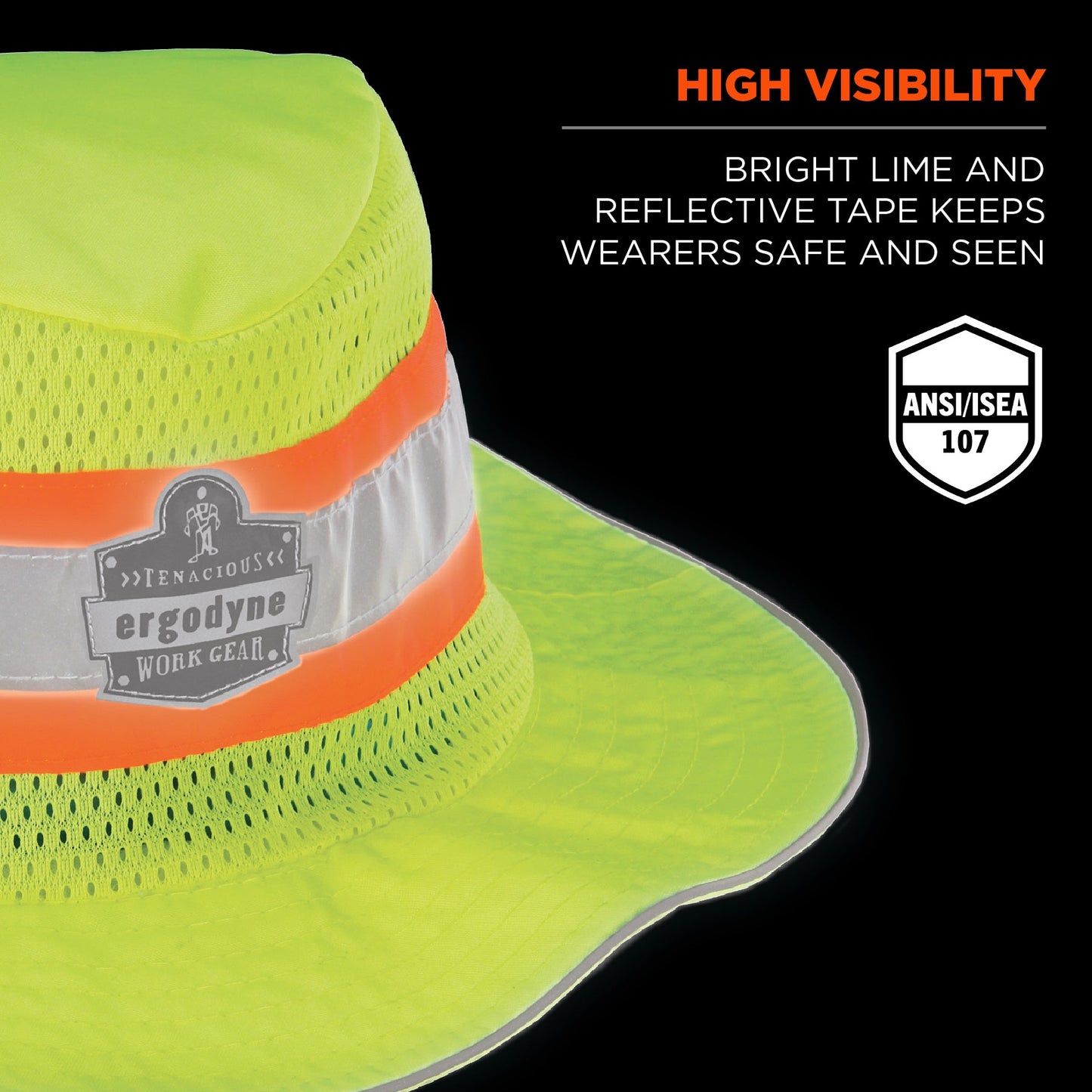 Ergodyne 12600 Chill-Its 8935CT Hi-Vis Ranger Sun Hat - PVA Cooling