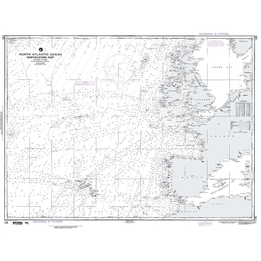 Paradise Clay NGA_126 NGA Chart North Atlantic Ocean - Northeastern Part
