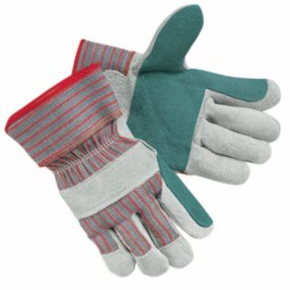 MCR SAFETY 1211J Jointed Double Leatherpalm 2-1/2" Rubb Safety (1 PR)