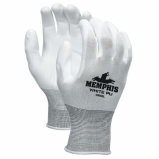 MCR SAFETY 9665L White Nylon White Pu 13Ga (12 PR)