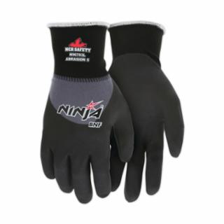 MCR SAFETY N96793L Ninja Bnf 15 Ga  Gray Nylon/Spandex Shell  Blk B (12 PR)