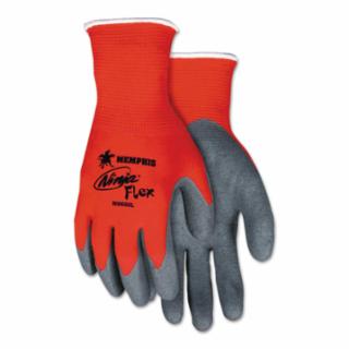 MCR SAFETY N9680S Ninja Flex 15 Gauge Red100% Nylon Shell Gray La