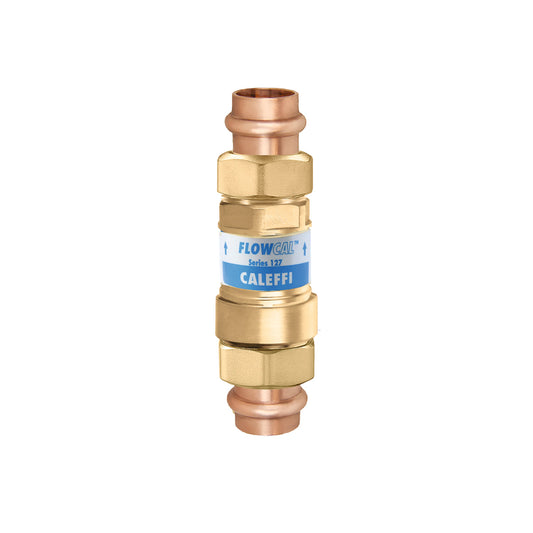 Caleffi 127168AFC 5G0 FlowCal†™ 1" SWT w/Gauge,Check Low Lead 5 GPM