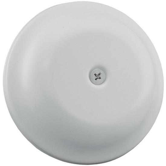 Jones Stephens C97007 7-1/4" White High Impact Plastic Cleanout Cover Plate, Bell Design