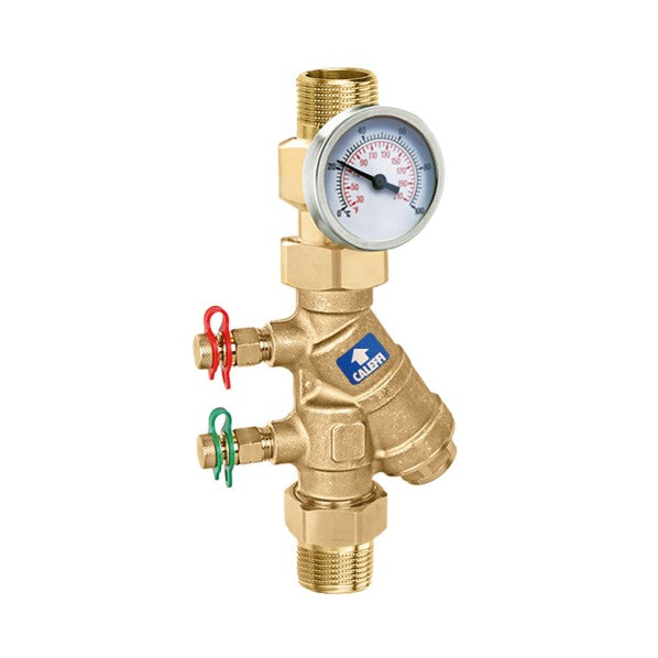 Caleffi 128440AFC 1G0 FlowCal†™ 1/2" MNPT w/Ports, Check, Gauge Low Lead 1 GPM