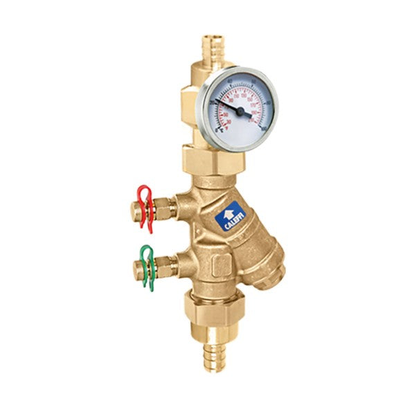 Caleffi 128453AFC G35 FlowCal†™ 3/4" PEX Exp. , Ports, Gauge, Ck Low Lead .35 GPM
