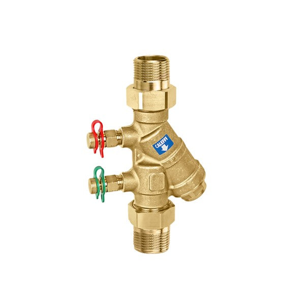 Caleffi 128751A 000 128 Dual union Y-strainer 3/4" MNPT, w/PT ports Low Lead