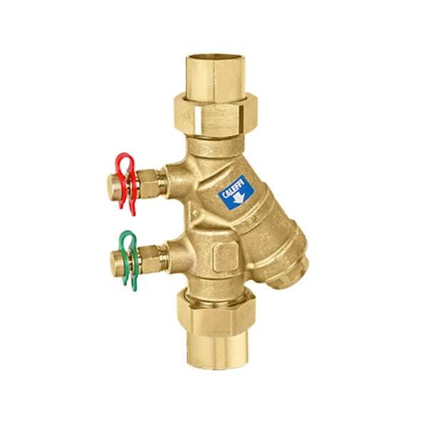Caleffi 128769A 000 128 Dual union Y-strainer 1" Sweat, w/PT ports Low Lead