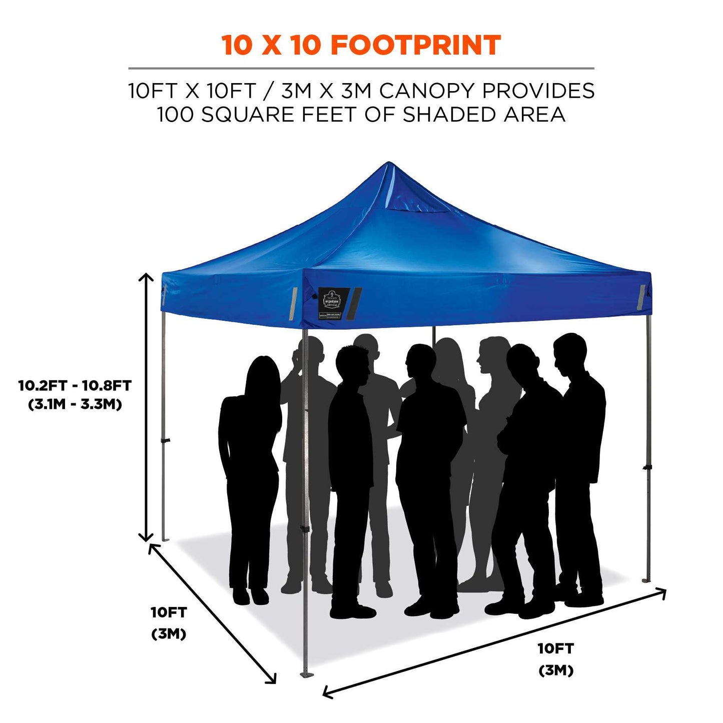 Shax 6000 Pallet of 20 Blue Heavy-Duty Pop-Up Tent - 10ft x 10ft