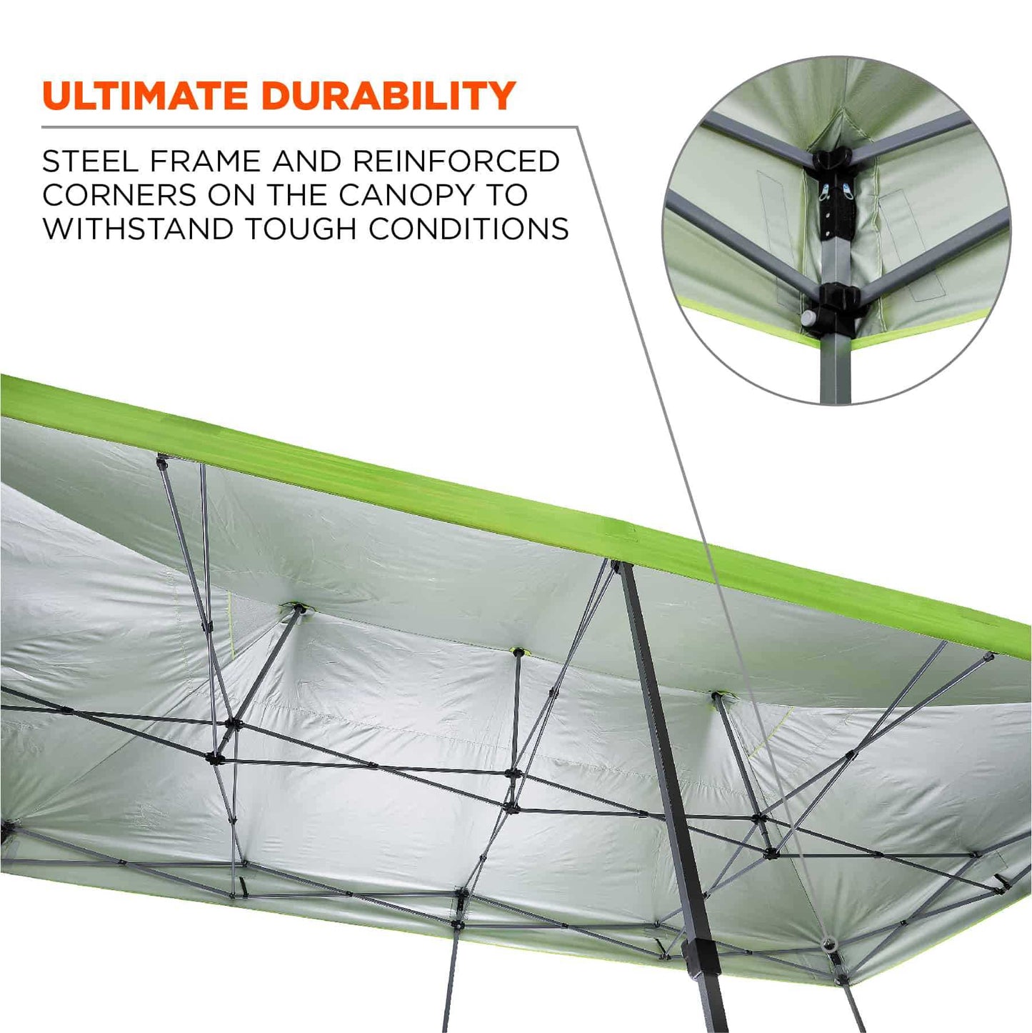 Shax 6015 Pallet of 10 Lime Heavy-Duty Pop-Up Tent - 10ft x 20ft