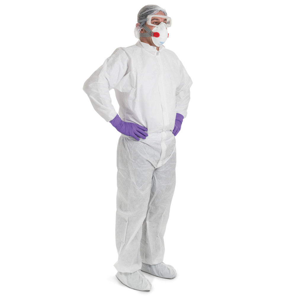 SOS Cleanroom Kimtech 47954 Kimberly-Clark Kimtech A8 Non-Sterile Cleanroom Coveralls (Bulk Packed)