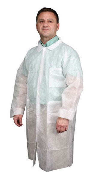 MCR Safety 12WPLX4 Polypropylene, 1.25 oz Lab Coat (1CS)