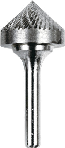 Dedeco 13114 Carbide Bur D/C 90-degree Cone 1/4 x 1 x 1/2 (SK-9) 1/Unit