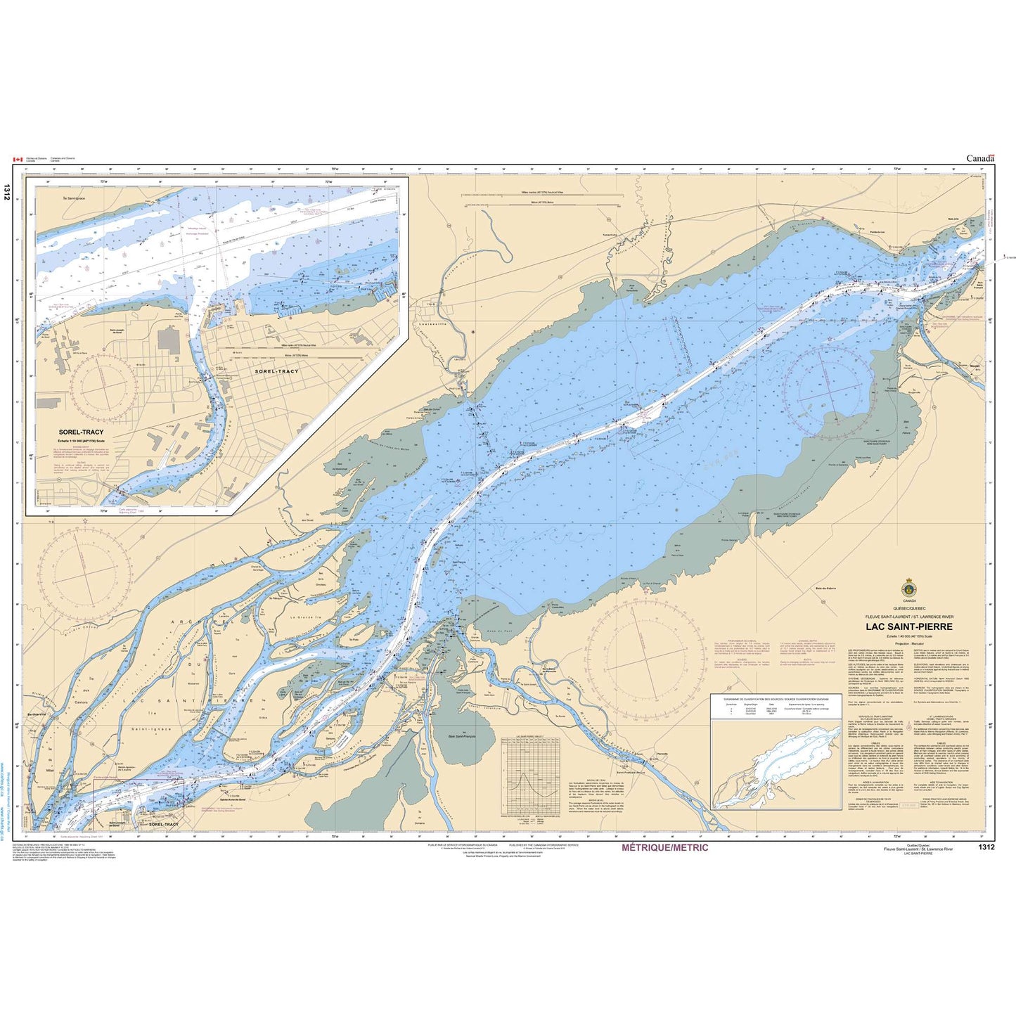 Paradise Clay CAN1312 CHS Chart Lac Saint-Pierre