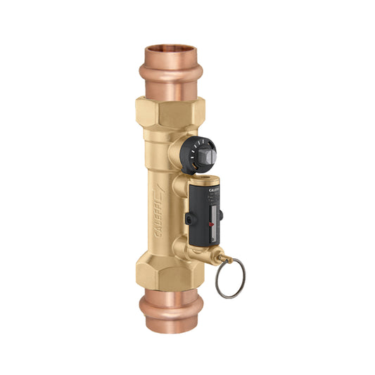 Caleffi 132436A QuickSetter™ Balancing Valve w/ Flowmeter, 1/2" Press, 0.5-1.75 GPM