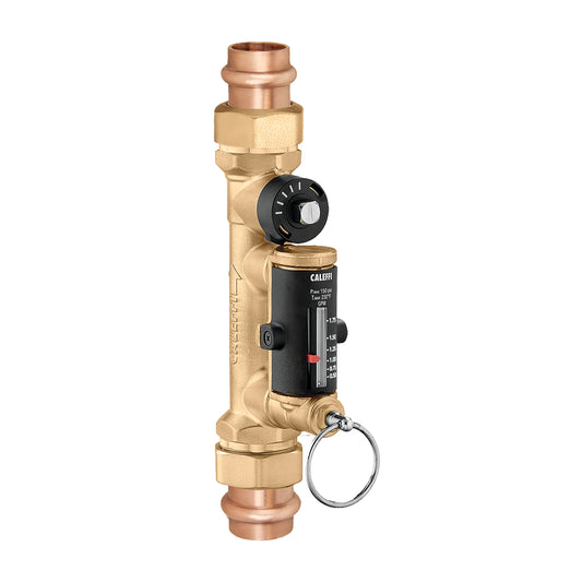 Caleffi 132436AFC QuickSetter+™ Balancing Valve w/ Flowmeter Union, 1/2" Press .5 - 1.8 GPM Low Lead