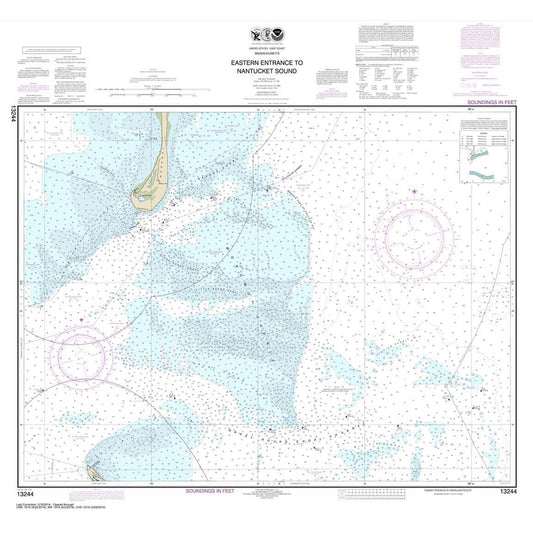 Paradise Clay NO_13244 HISTORICAL NOAA Chart Eastern Entrance to Nantucket Sound