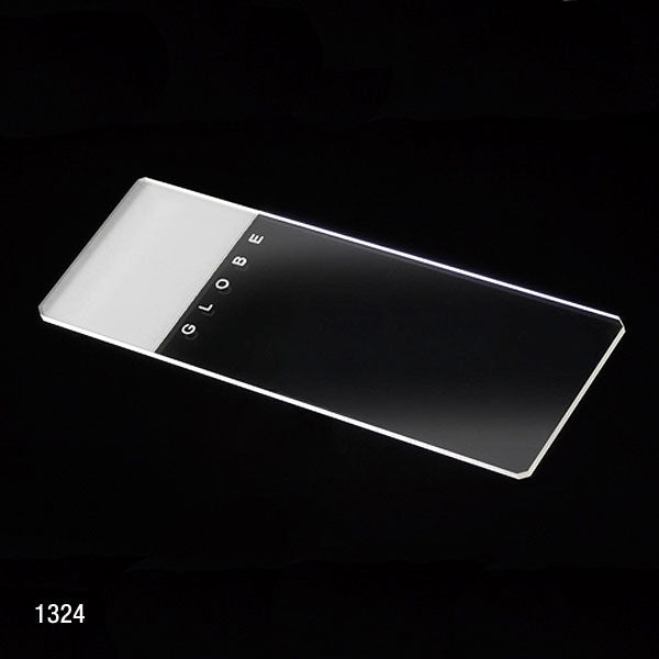 Globe Scientific 1324-144 Microscope Slides Glass 25 x 75mm 90° Ground Edges with Safety Corners Frosted 1 End 1 Side 72/Box 2 Boxes/Case (1 Gross)