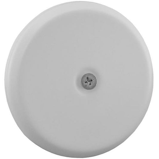 Jones Stephens C95005 5-1/4" White High Impact Plastic Cleanout Cover Plate, Flat Design