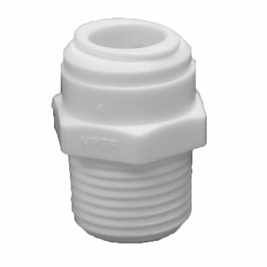 Jones Stephens C76878 1/4" Tube OD x 3/8" MIP Plastic Push On Adapter