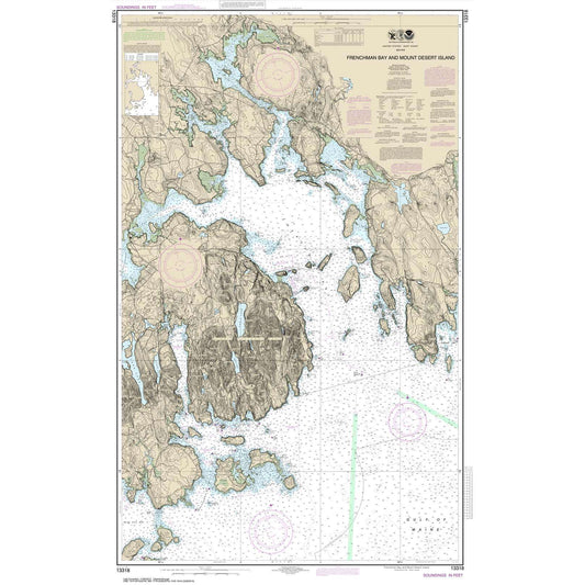 Paradise Clay NO_13318 HISTORICAL NOAA Chart Frenchman Bay and Mount Desert lsland