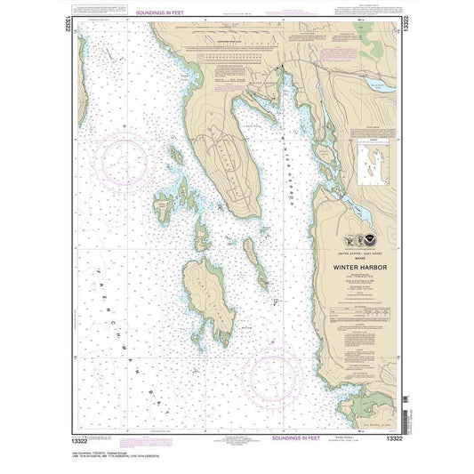 Paradise Clay NO_13322 HISTORICAL NOAA Chart Winter Harbor