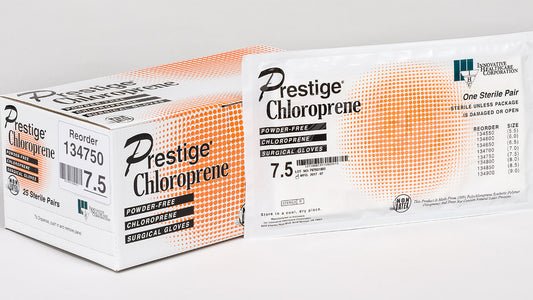 Innovative Healthcare 134700 Prestige Chloroprene Surgical Gloves - 7, 25 Pr/Bx, 4 Bx/Cs