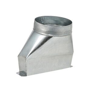 Lambro 133MFG Galvanized Steel Offset Register Boot 3 1/4 Inch X 10 Inch To 6 Inch Round