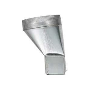 Lambro 133MFG Galvanized Steel Offset Register Boot 3 1/4 Inch X 10 Inch To 6 Inch Round