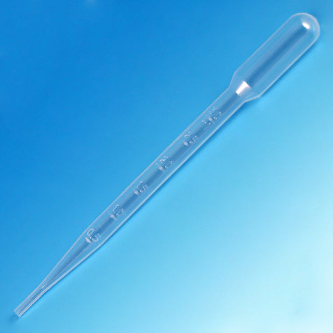 Globe Scientific 135138-100 Transfer Pipet 7.0mL Large Bulb Graduated to 3mL 155mm STERILE 10/Bag 10 Bags/Unit