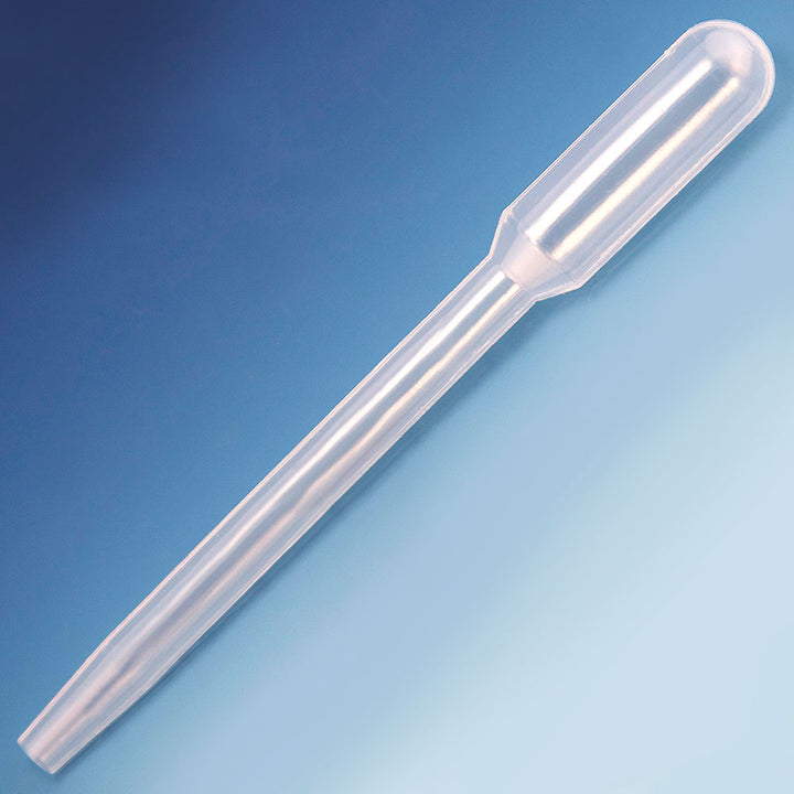 Globe Scientific 135040-500 Transfer Pipet Wide Bore Large Bulb 124mm 500/Dispenser Box