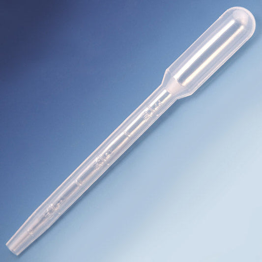 Globe Scientific 135040-500 Transfer Pipet Wide Bore Large Bulb 124mm 500/Dispenser Box