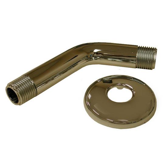 Jones Stephens S01044 6" Chrome Plated Shower Arm with Stainless Steel Flange