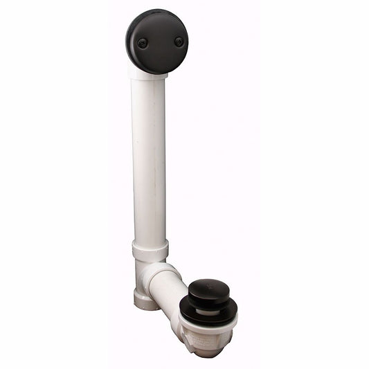 Jones Stephens B0718RB Oil Rubbed Bronze Two-Hole Toe Touch Bath Waste Kit, Standard Full Kit, PVC