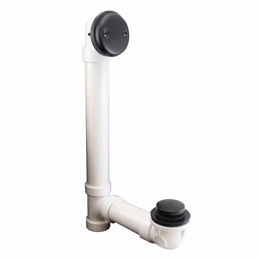 Jones Stephens B0718WB Old World Bronze Two-Hole Toe Touch Bath Waste Kit, Standard Full Kit, PVC