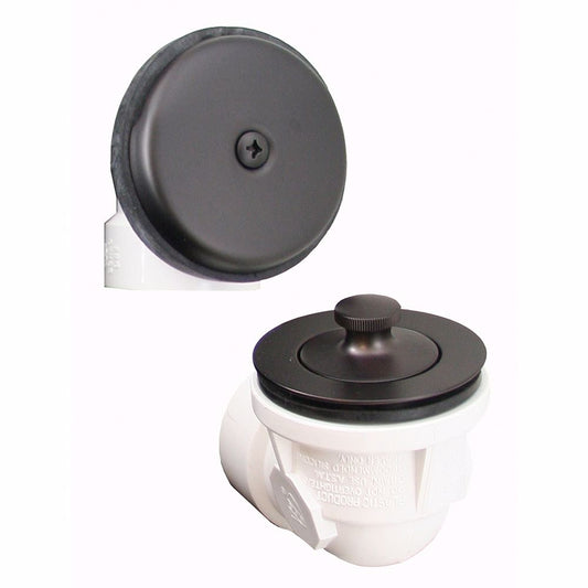 Jones Stephens B0750RB Oil Rubbed Bronze One-Hole Lift and Turn Bath Waste Kit, Standard Half Kit, PVC