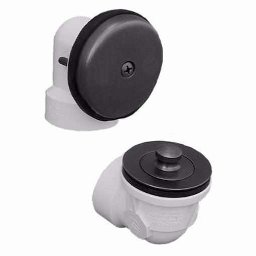 Jones Stephens B0750WB Old World Bronze One-Hole Lift and Turn Bath Waste Kit, Standard Half Kit, PVC